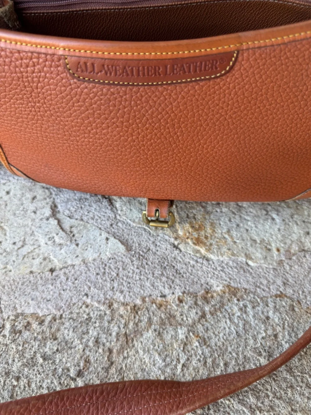 Vintage Dooney & Bourke All Weather Leather Shoulder Crossbody Bag made in USA